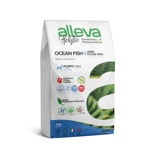 Alleva Holistik Balık Tahılsız Mini Yavru Köpek Maması 2 Kg