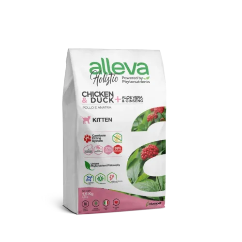 Alleva Holistik Tavuk & Ördek Tahılsız Yavru Kedi Maması 1,5 Kg