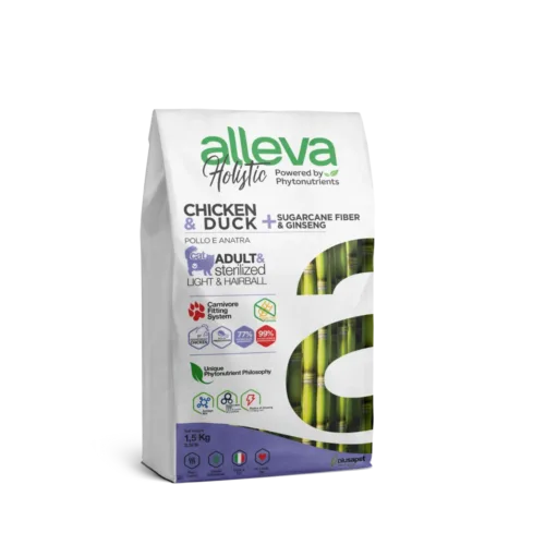 Alleva Holistik Hairball Tavuk & Ördek Tahılsız Yetişkin Kedi Maması 1,5 Kg