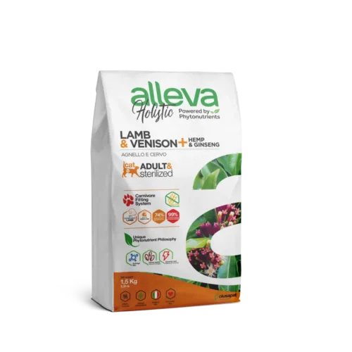 Alleva Holistik Kuzu & Geyik Tahılsız Yetişkin & Kısırlaştırılmış Kedi Maması 1,5 Kg